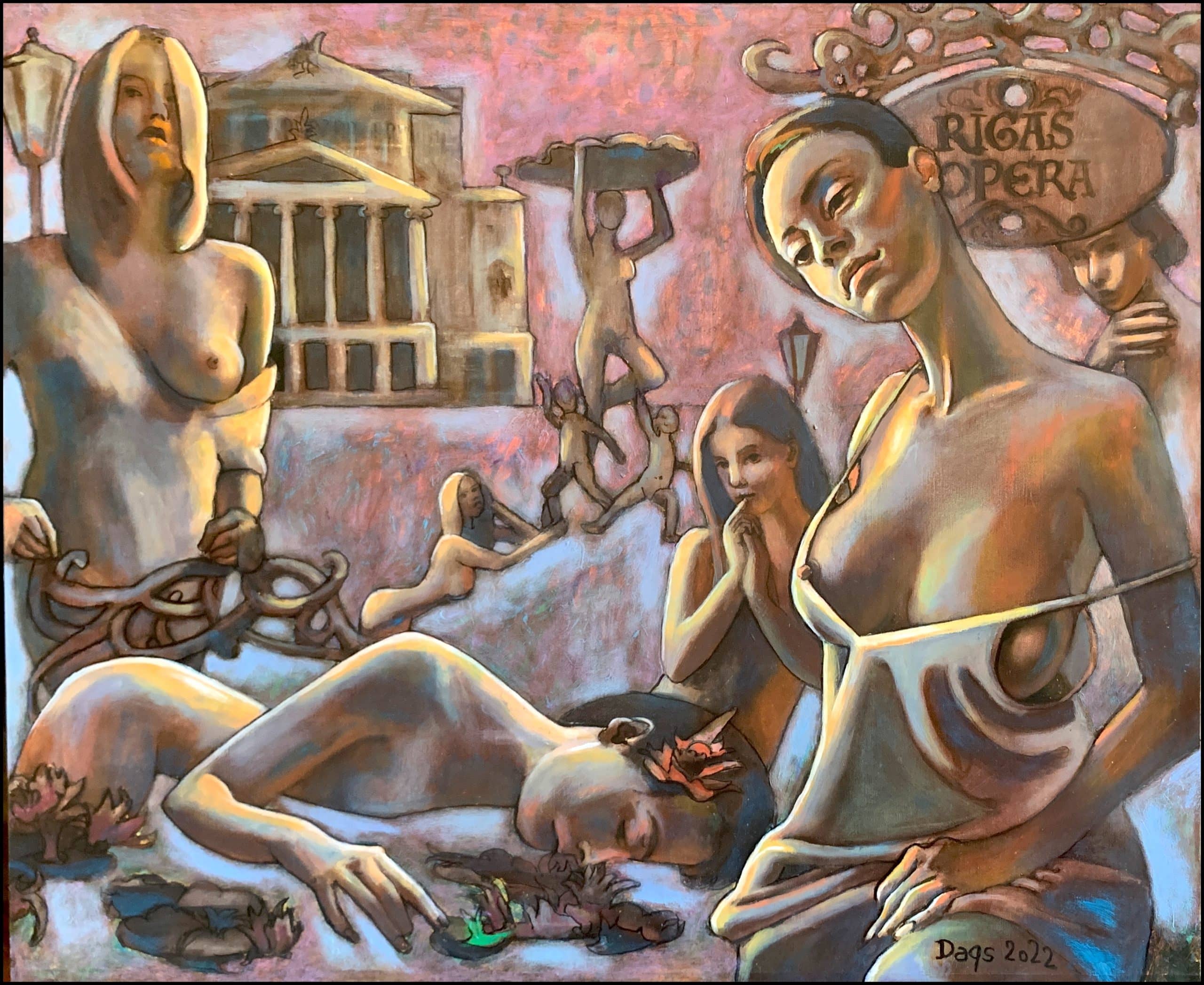 RIGAS MERMAIDS at the Latvian National Opera Fountain
