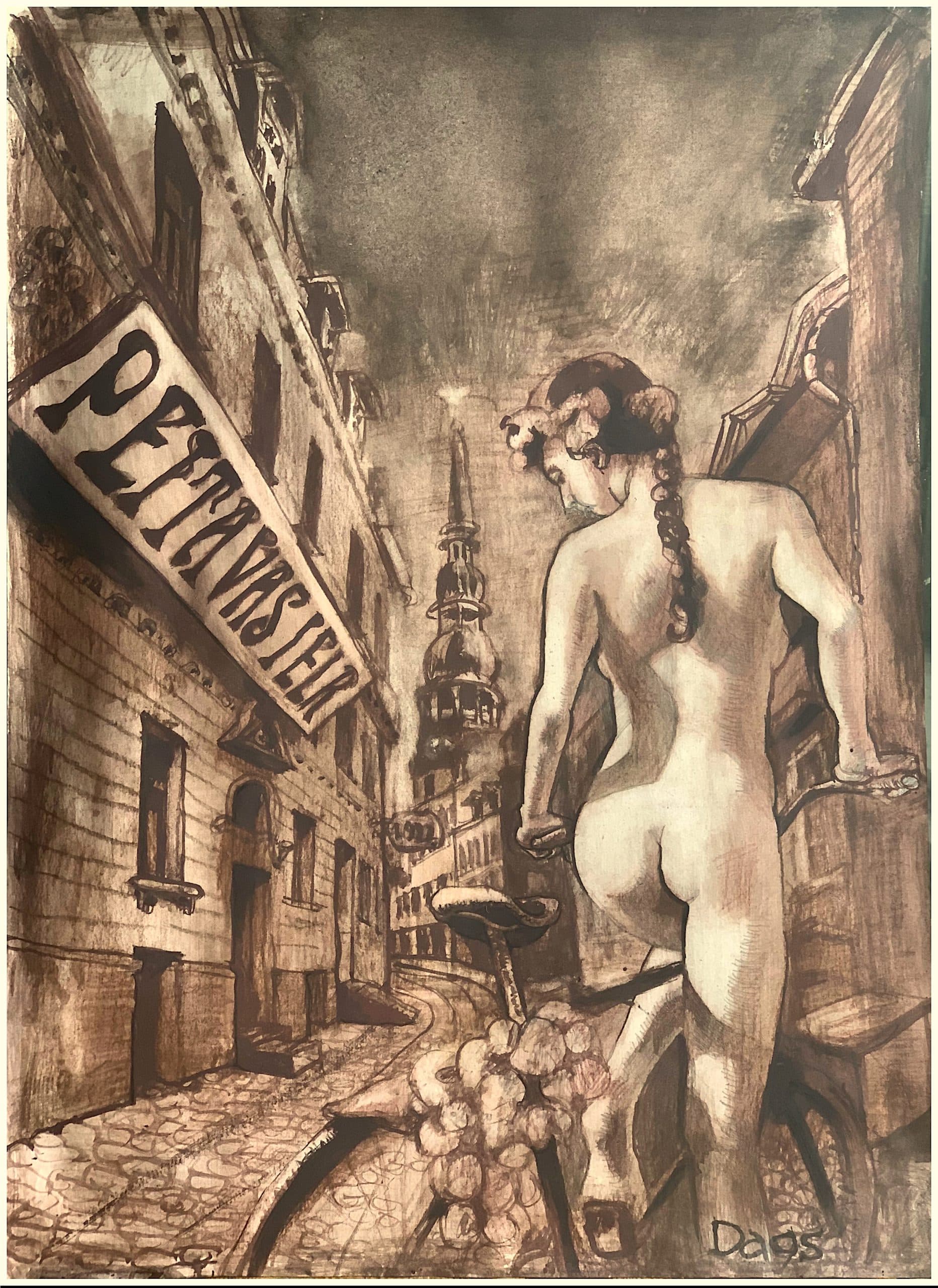 Old drawing found: "PEITAVAS street, Riga" 1922