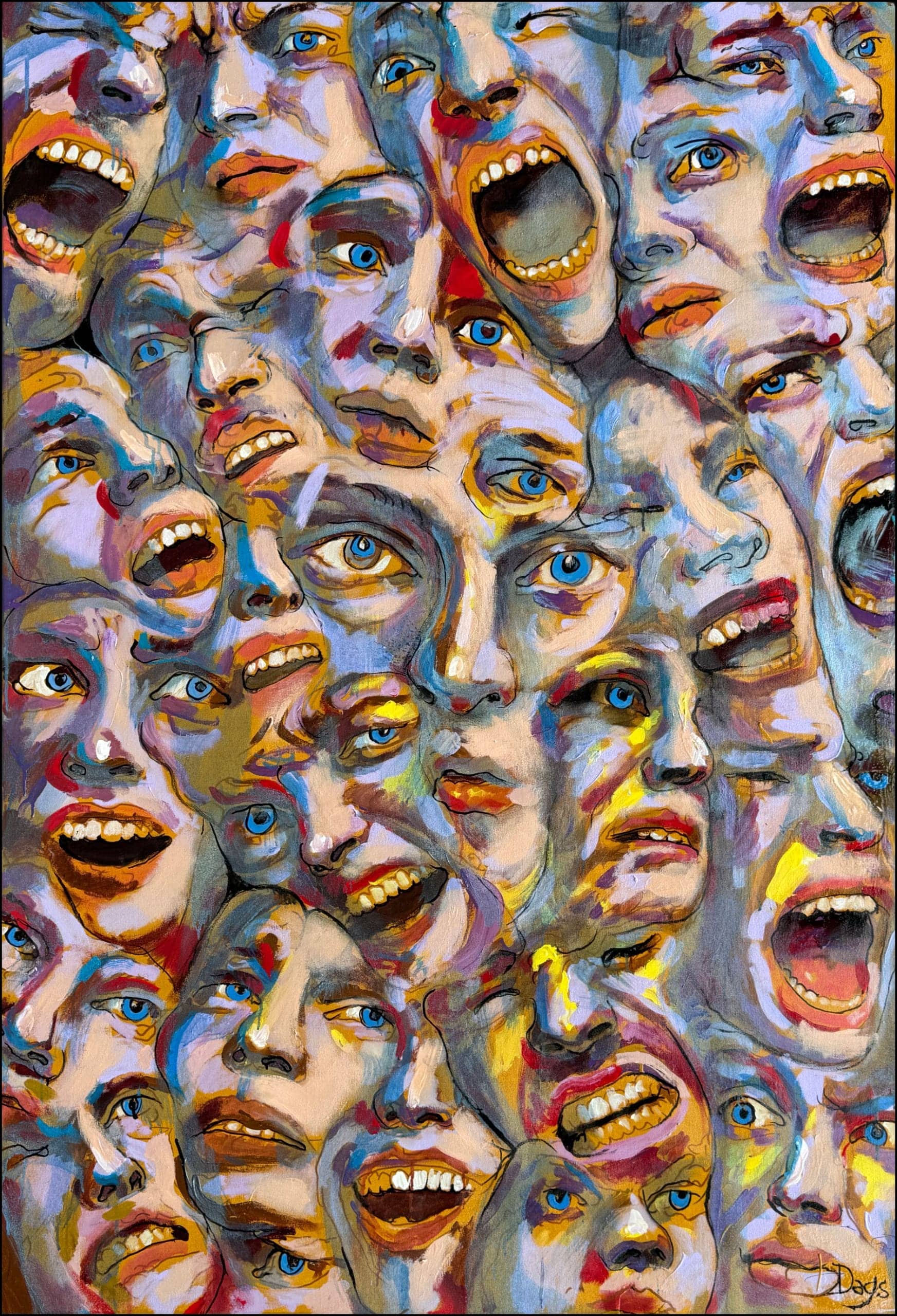 Artificial Superintelligence ASI — 9 BILLION FACES Portrait by Dags Vidulejs, 2026